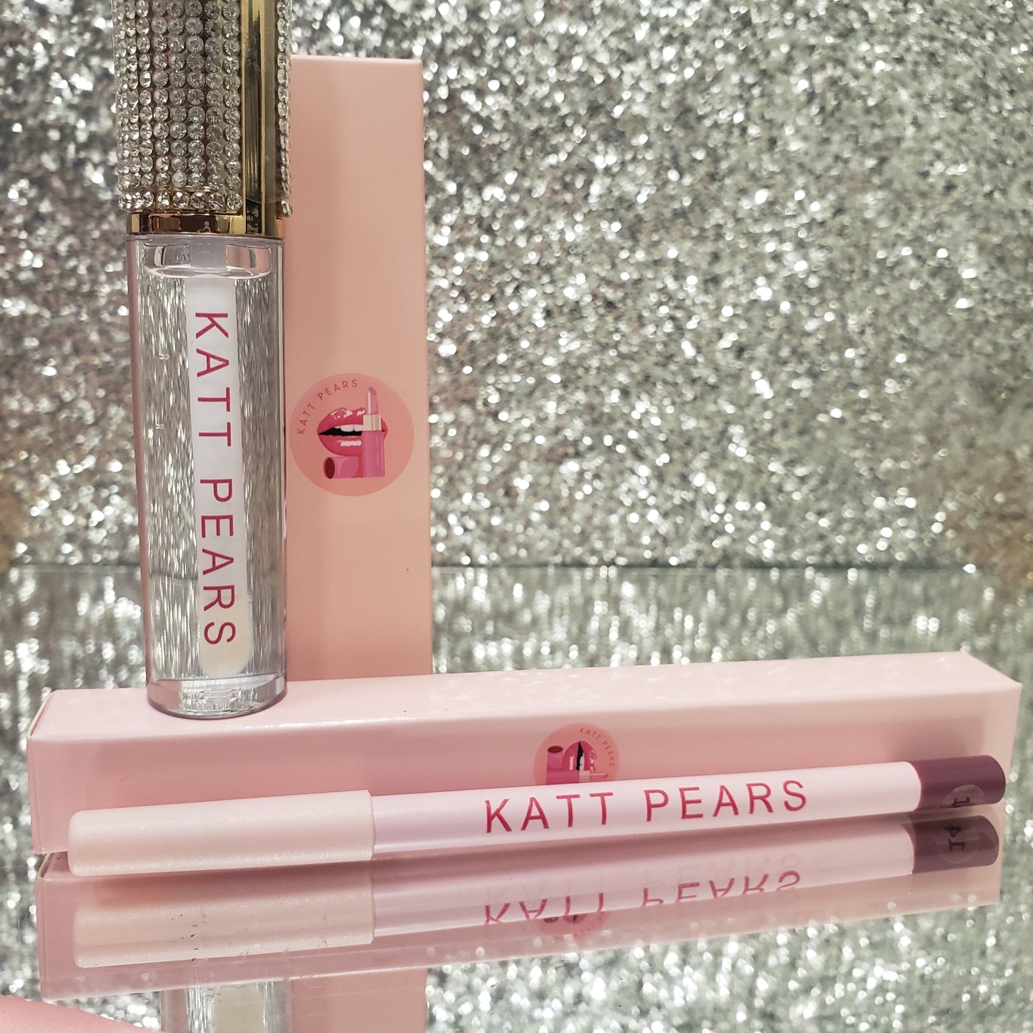 Kattpears 3pcs set Lashes/Lipliner/Lipgloss