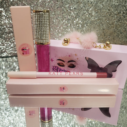 3pcs set EyeLashes/Lipgloss/Lipliner